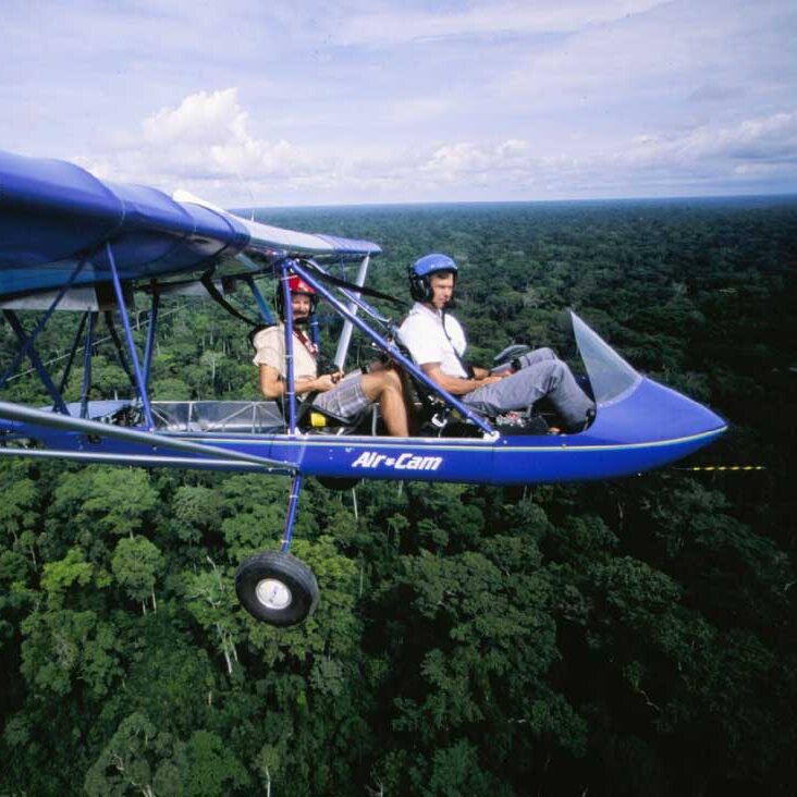 Phil flying AirCam over rainforest